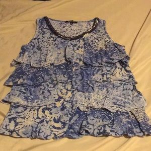 Relativity brand Women’s Plus size 1X Blue tie dye tank top